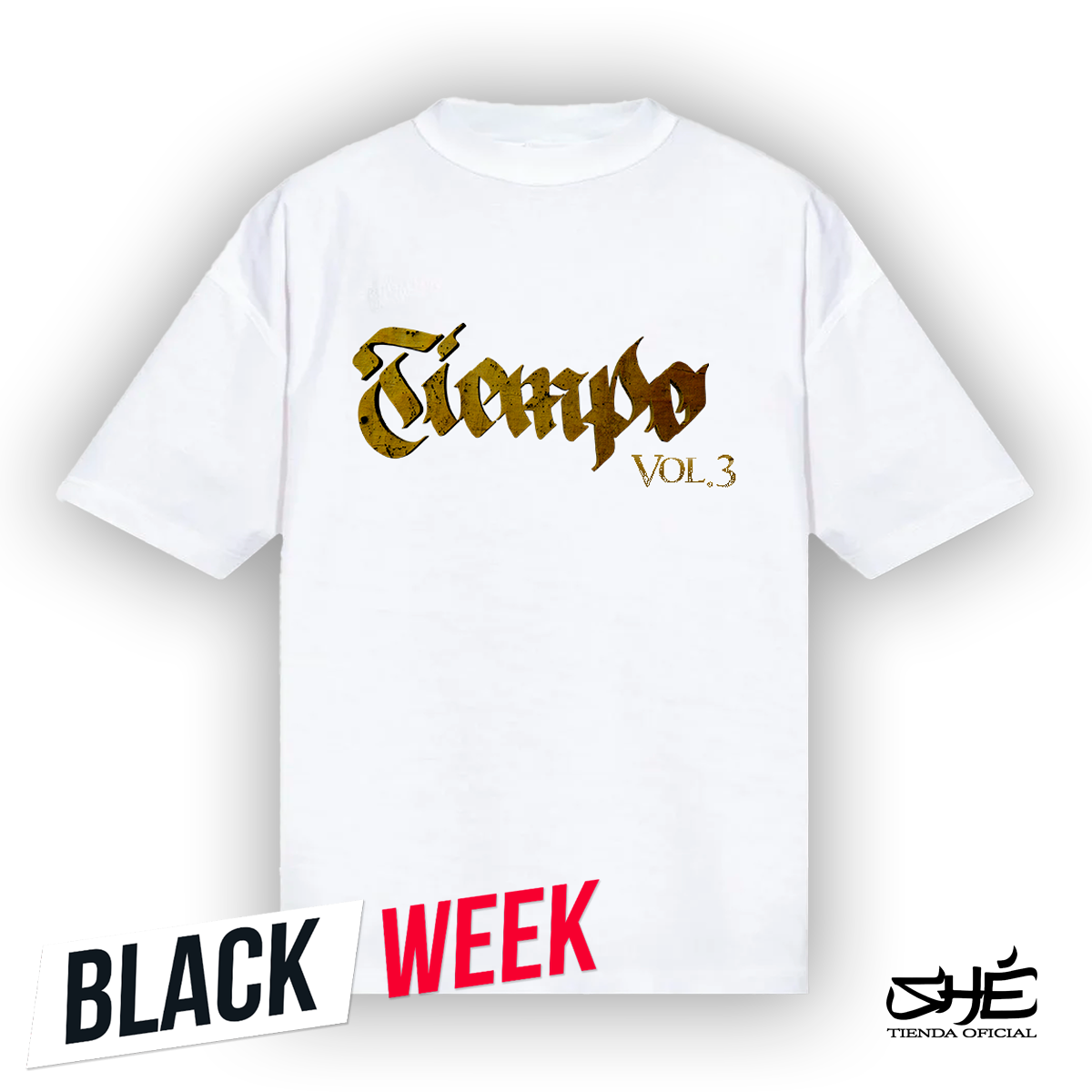 Camiseta oversize "Tiempo" Blanca