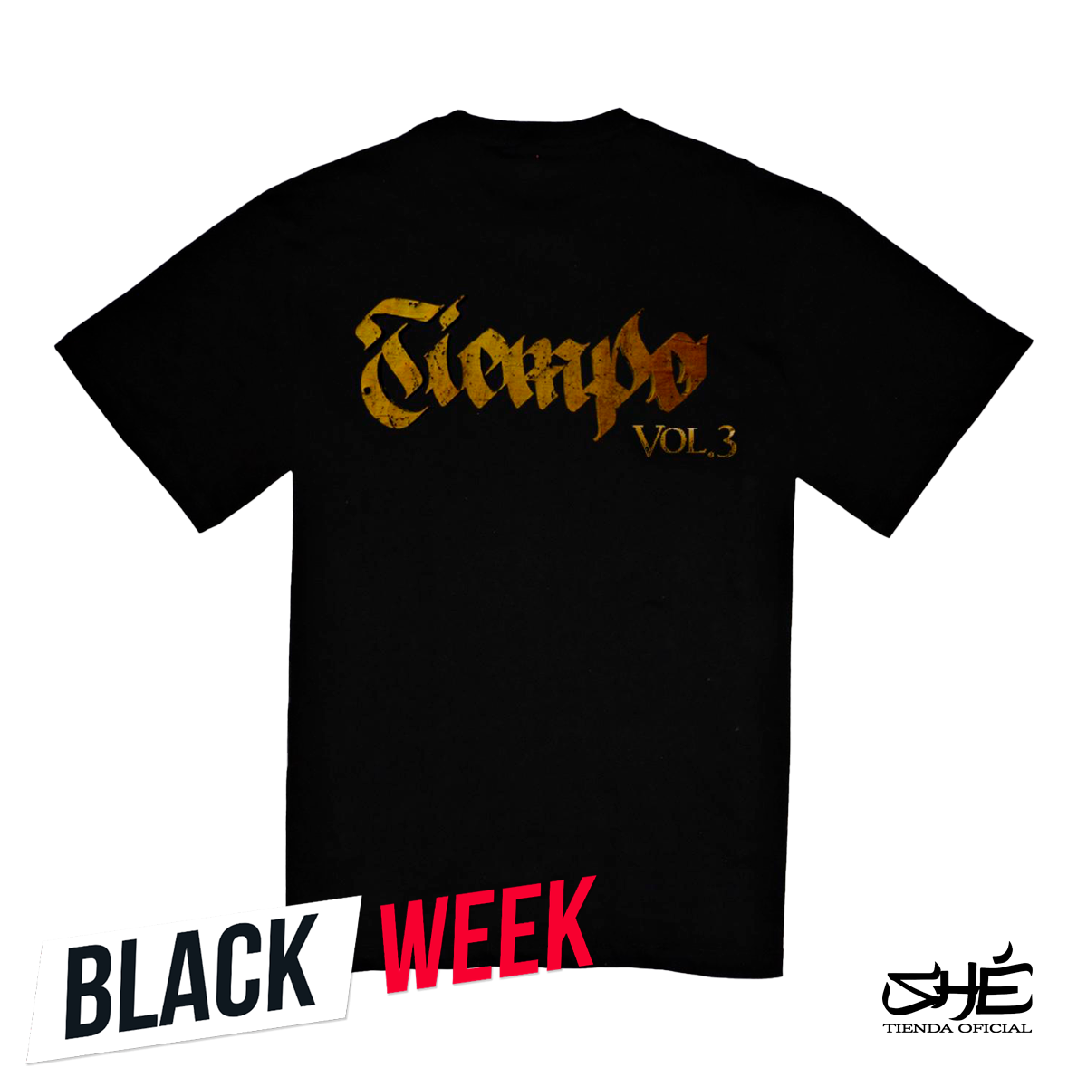 Camiseta oversize "Tiempo" Negra